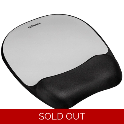 Fellowes MEMORY FOAM WRIST SUPPORT WITH MOUSE PAD - Saphire